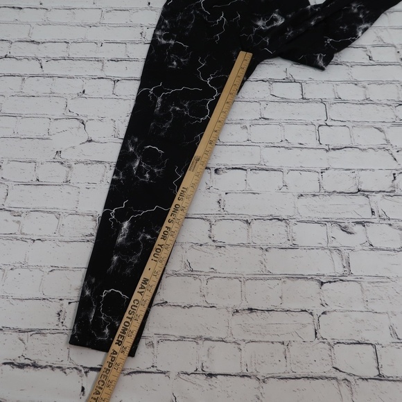 Leggings High Waist‎ Thunder Print Waist 24" Black - Picture 11 of 13
